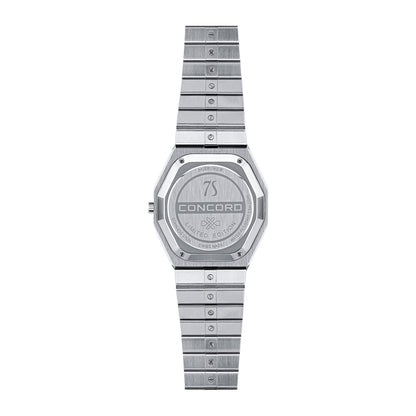 Concord Men's Silver Tone Case Black Dial Quartz Watch - 320652C