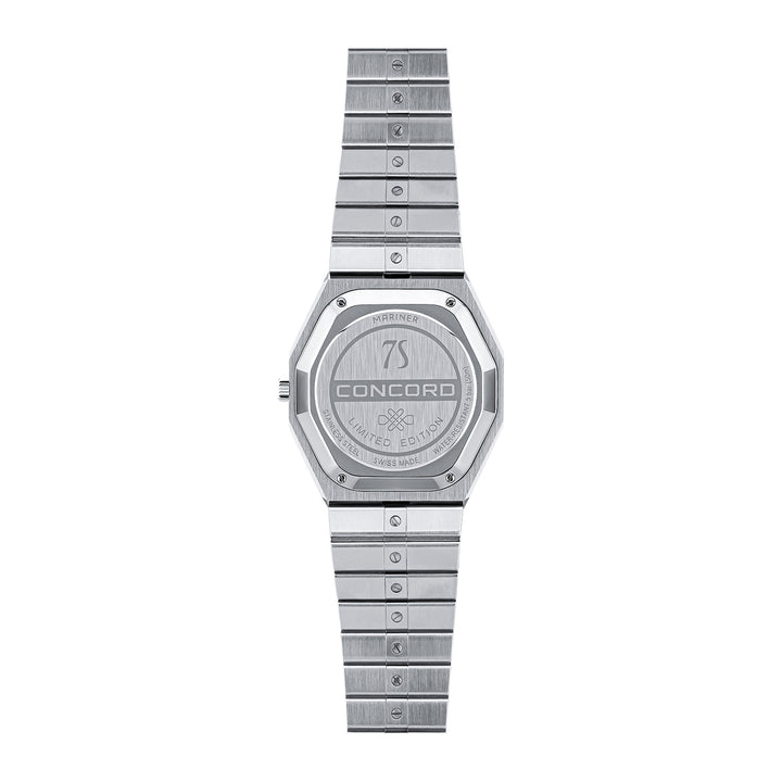 Concord Men's Silver Tone Case Black Dial Quartz Watch