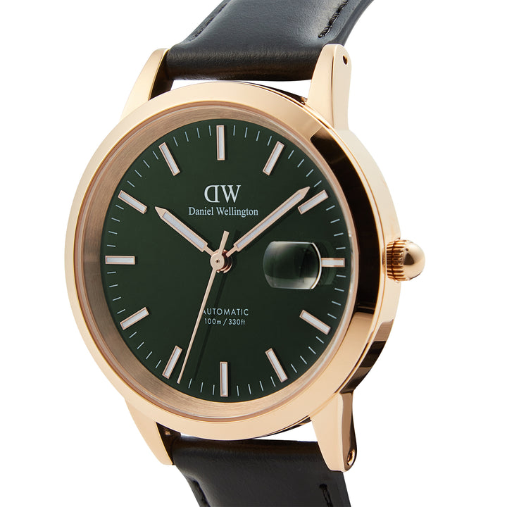 Daniel Wellington Men's Watch Green Dial Rose Gold Tone Case Quartz