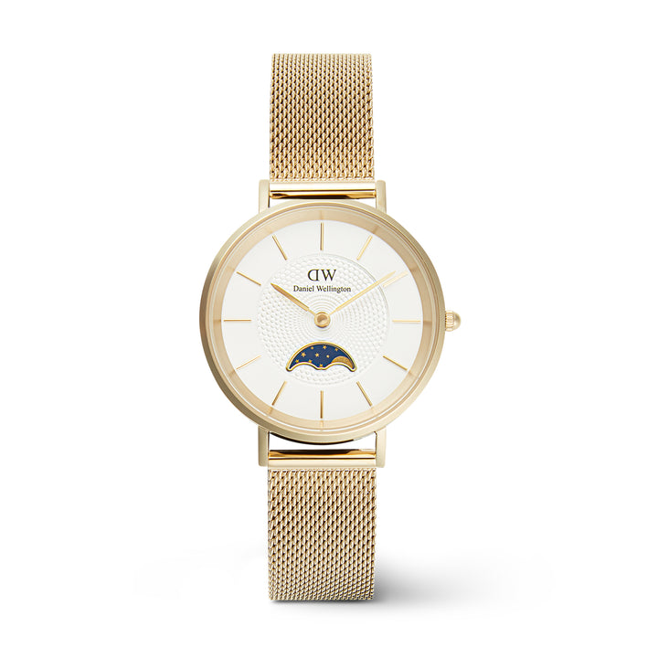 Daniel Wellington Women's Watch White Dial Gold Tone Case Quartz