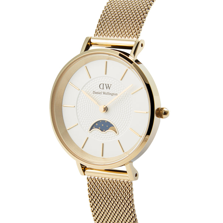 Daniel Wellington Women's Watch White Dial Gold Tone Case Quartz