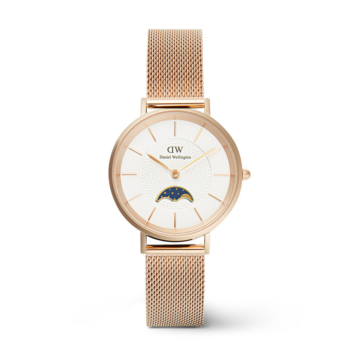 Daniel Wellington Women's Watch White Dial Rose Gold Tone Case Quartz