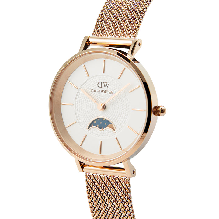 Daniel Wellington Women's Watch White Dial Rose Gold Tone Case Quartz
