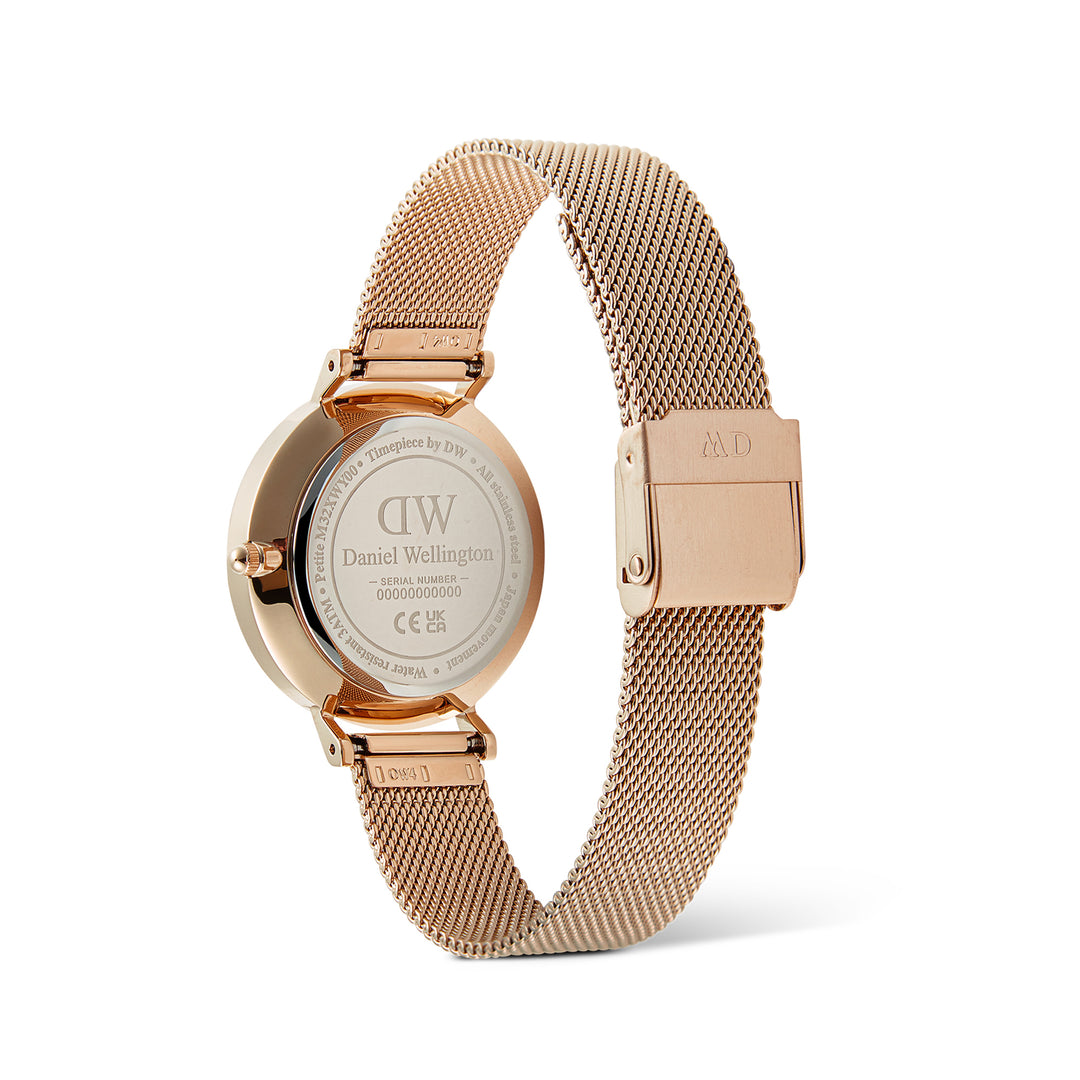 Daniel Wellington Women's Watch White Dial Rose Gold Tone Case Quartz