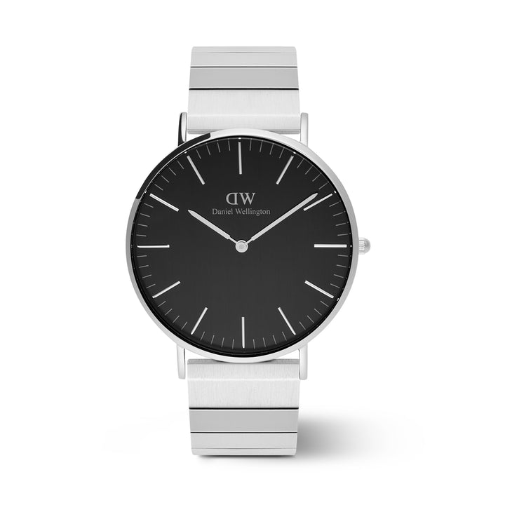 Daniel Wellington Men's Watch Black Dial Silver Tone Case Quartz