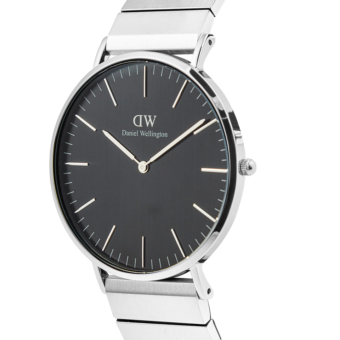 Daniel Wellington Men's Watch Black Dial Silver Tone Case Quartz