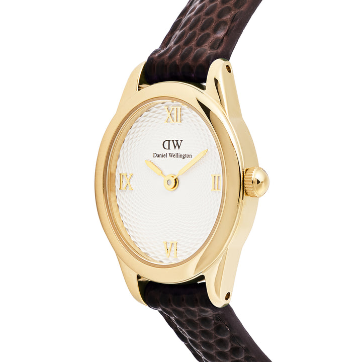 Daniel Wellington  Ladies Watch White Dial Gold Tone Case Quartz