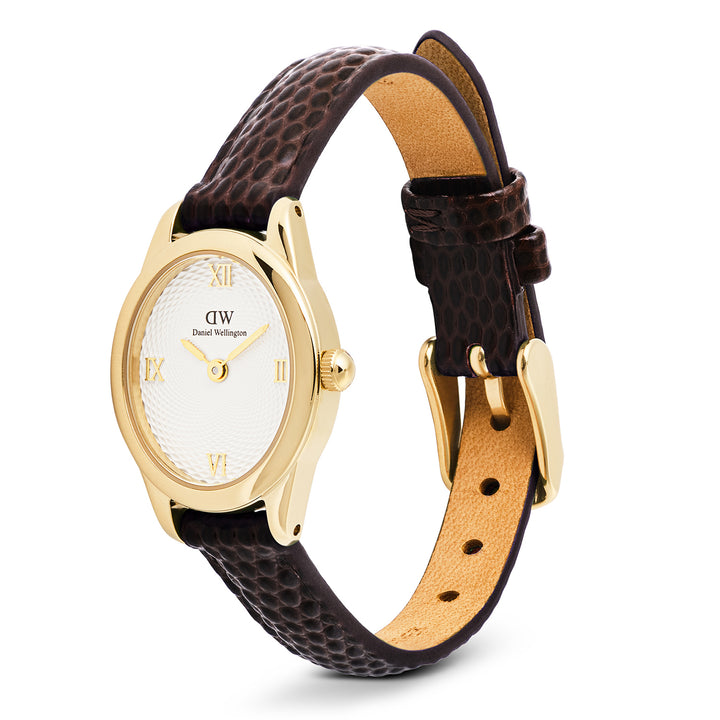 Daniel Wellington  Ladies Watch White Dial Gold Tone Case Quartz