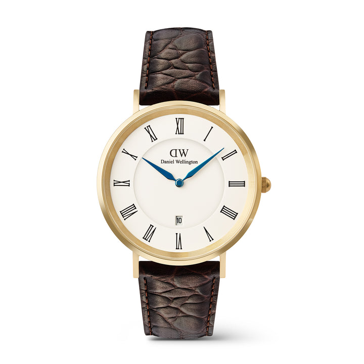 Daniel Wellington  Men's Watch White Dial Gold Tone Case Quartz