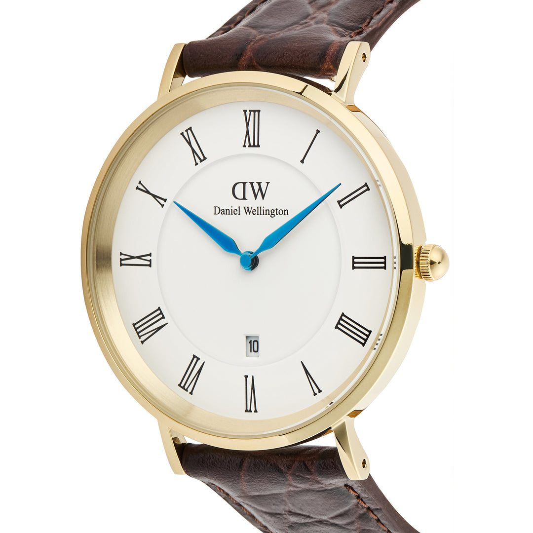 Daniel Wellington  Men's Watch White Dial Gold Tone Case Quartz