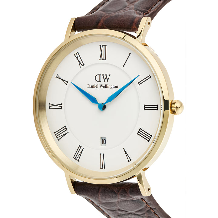 Daniel Wellington  Men's Watch White Dial Gold Tone Case Quartz