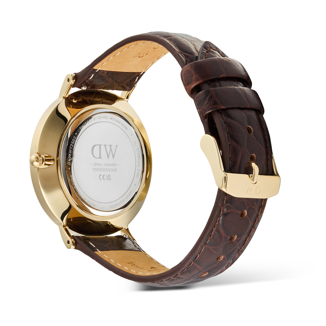 Daniel Wellington  Men's Watch White Dial Gold Tone Case Quartz