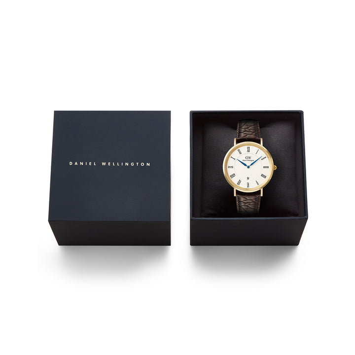 Daniel Wellington Men's Watch White Dial Gold Tone Case Quartz – The ...