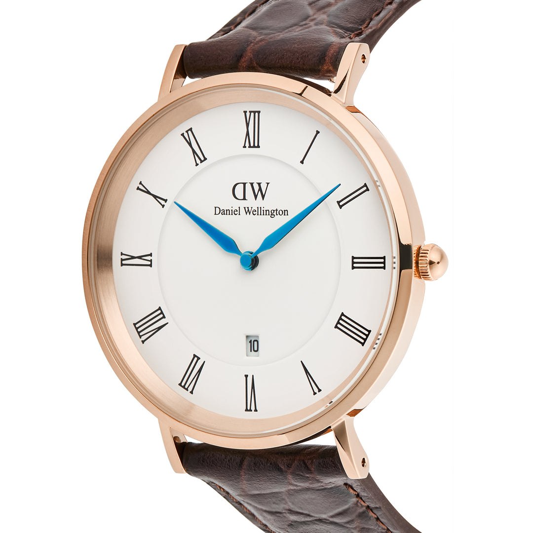 Daniel Wellington  Men's Watch White Dial Rose Gold Tone Case Quartz