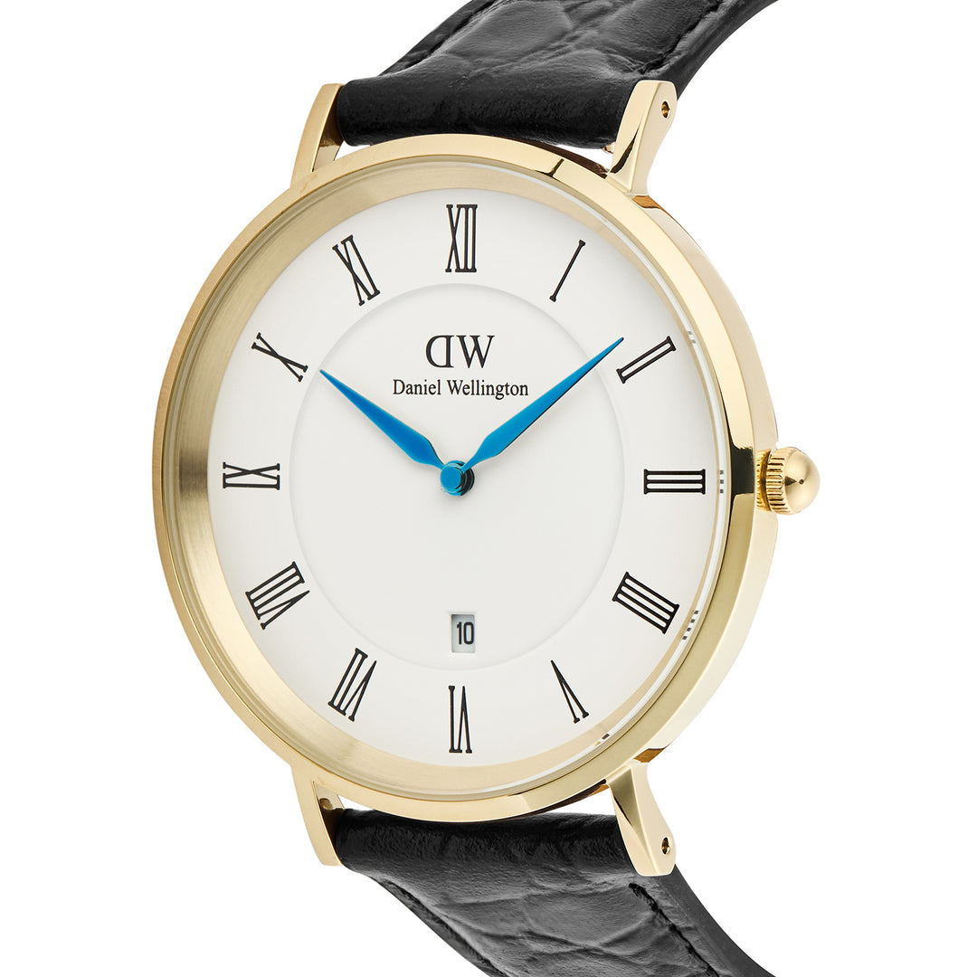 Daniel Wellington  Men's Watch White Dial Gold Tone Case Quartz