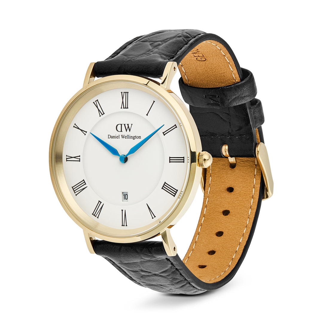Daniel Wellington  Men's Watch White Dial Gold Tone Case Quartz
