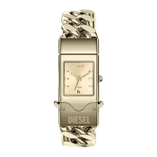 Diesel Men's Closer Three-Hand Gold-Tone Stainless Steel Watch