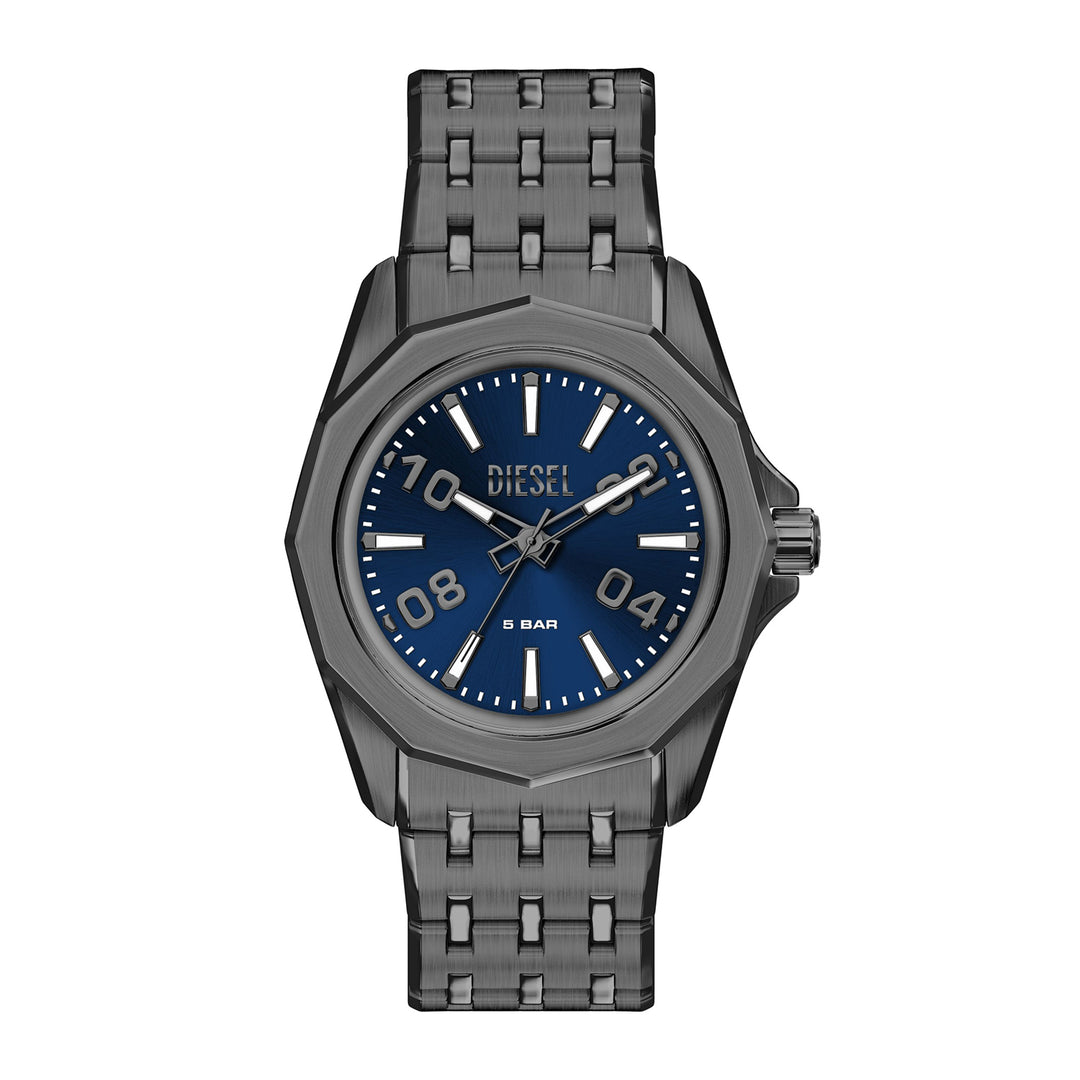 Diesel Men's Stinger Three-Hand Gunmetal Stainless Steel Watch