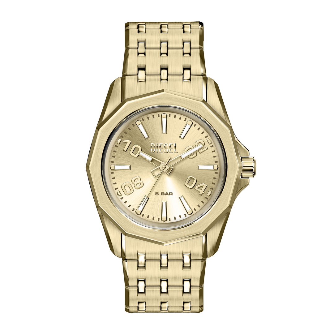 Diesel Men's Stinger Three-Hand Gold-Tone Stainless Steel Watch