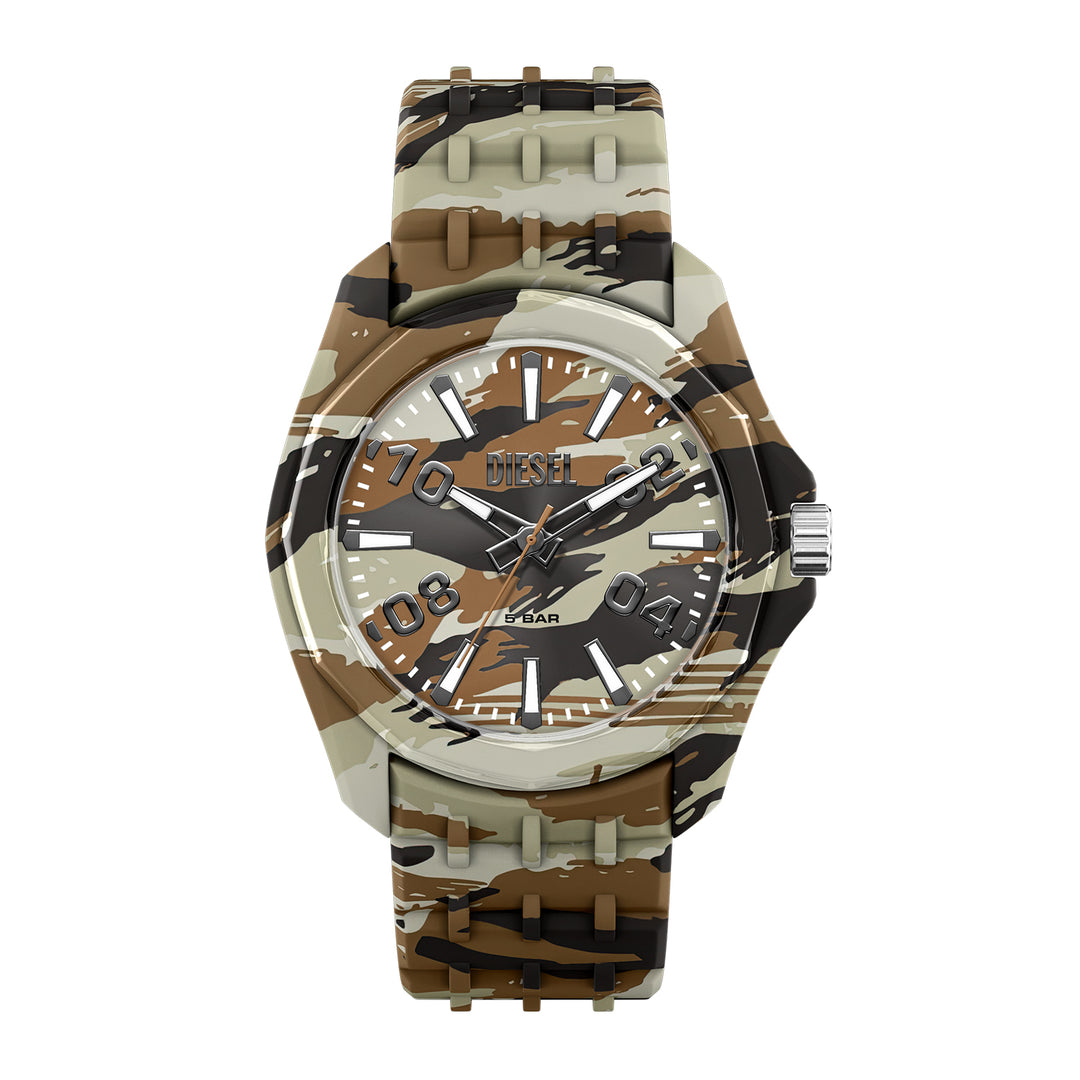 Diesel Men's Stinger Three-Hand Camo Silicone Watch