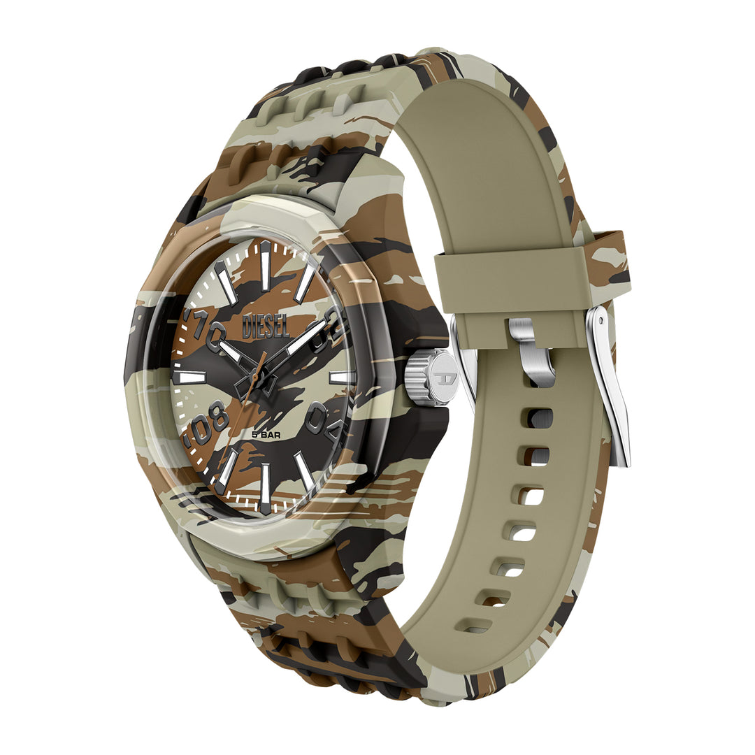 Diesel Men's Stinger Three-Hand Camo Silicone Watch