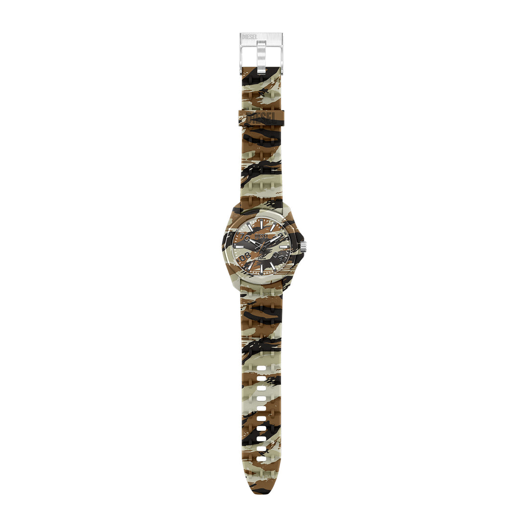 Diesel Men's Stinger Three-Hand Camo Silicone Watch