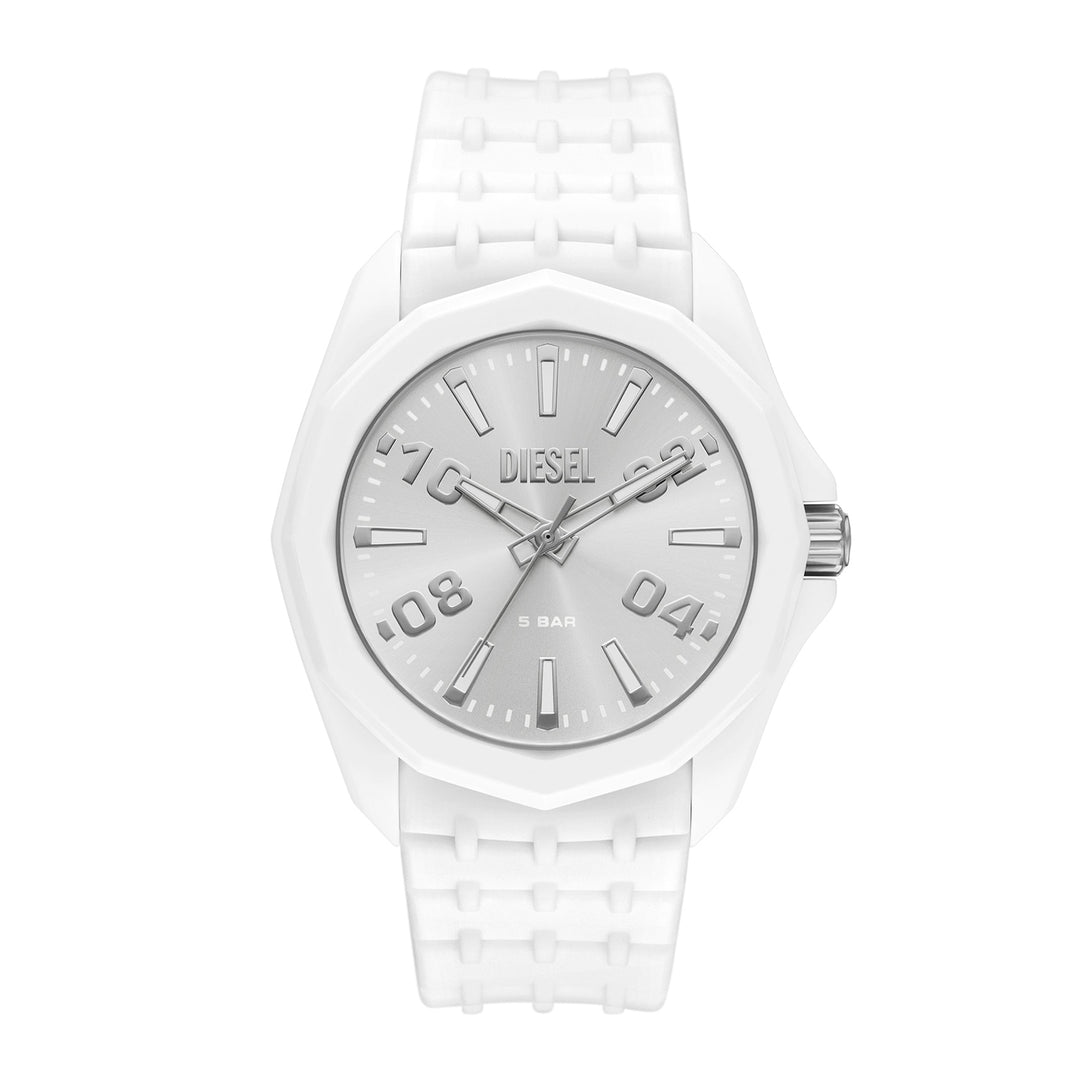 Diesel Men's Stinger Three-Hand White Silicone Watch
