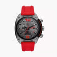 Diesel Overflow Men's Red Silicone Watch