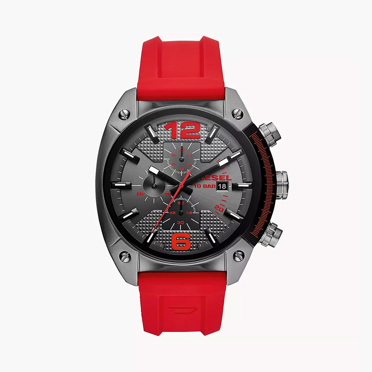 Diesel Overflow Men's Red Silicone Watch