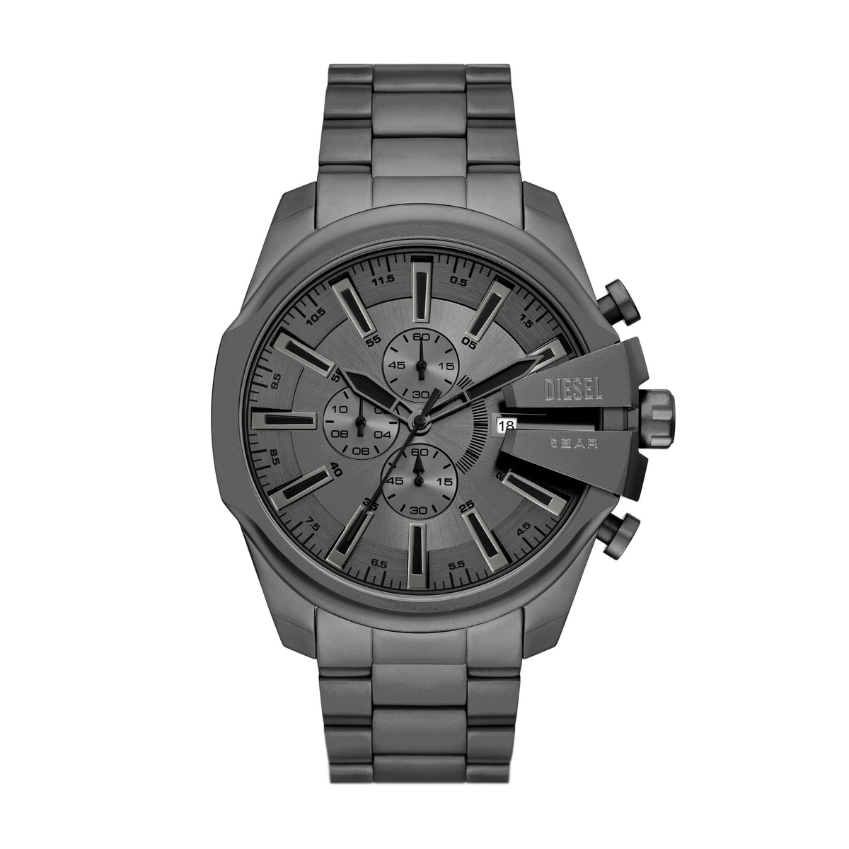 Diesel Mega Chief Slim Chronograph Gray Stainless Steel Watch - DZ4676