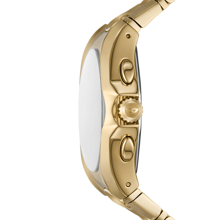 Diesel Men's D-Curve Chronograph Gold-Tone Stainless Steel Watch