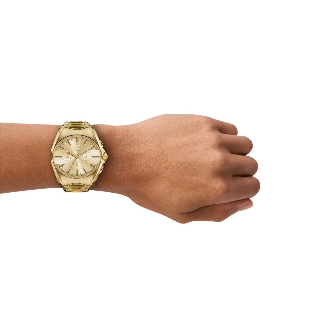 Diesel Men's D-Curve Chronograph Gold-Tone Stainless Steel Watch