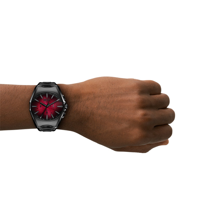 Diesel Men's D-Curve Chronograph Black Stainless Steel Watch
