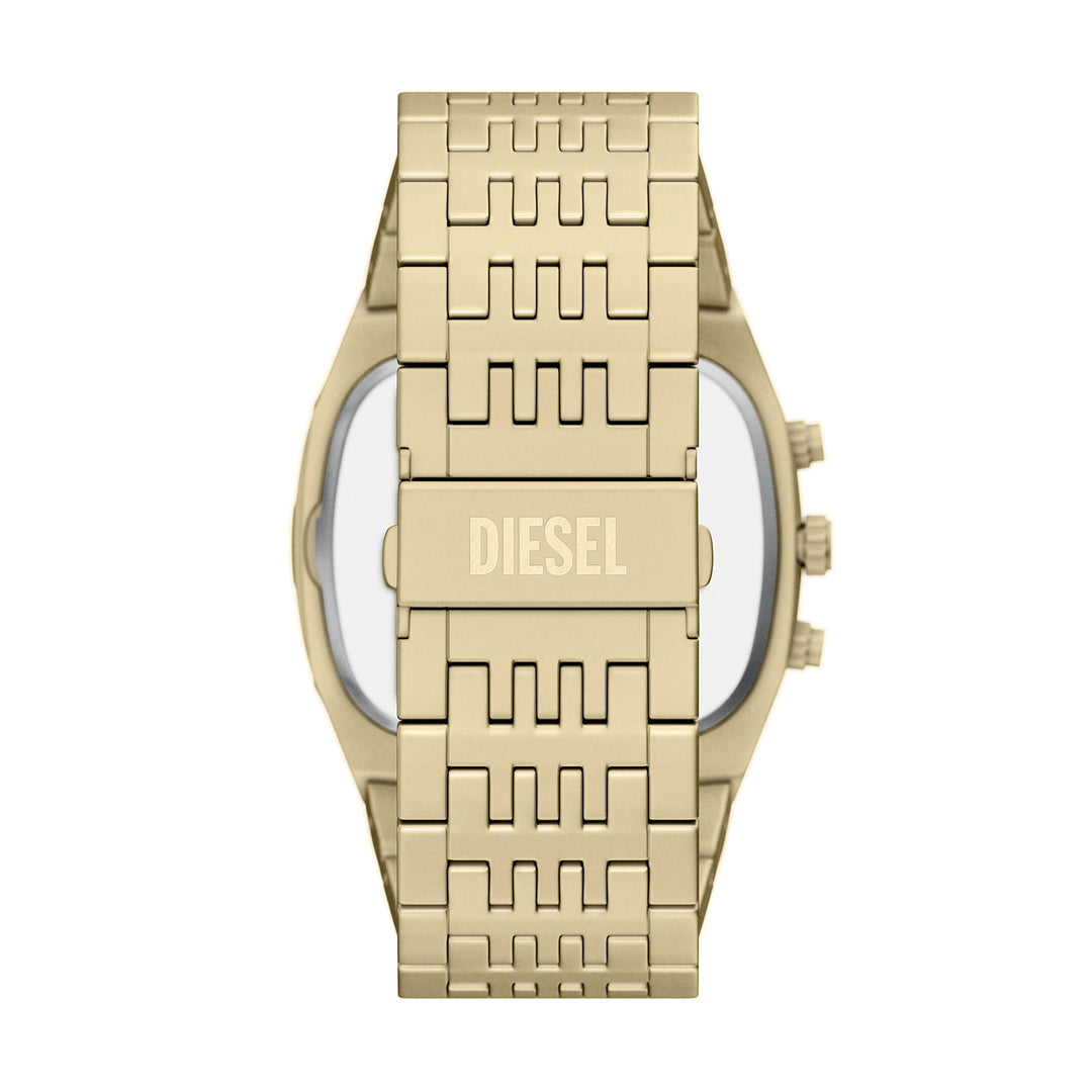 Diesel Men's Spiked Cushion Chronograph Gold-Tone Stainless Steel Watch