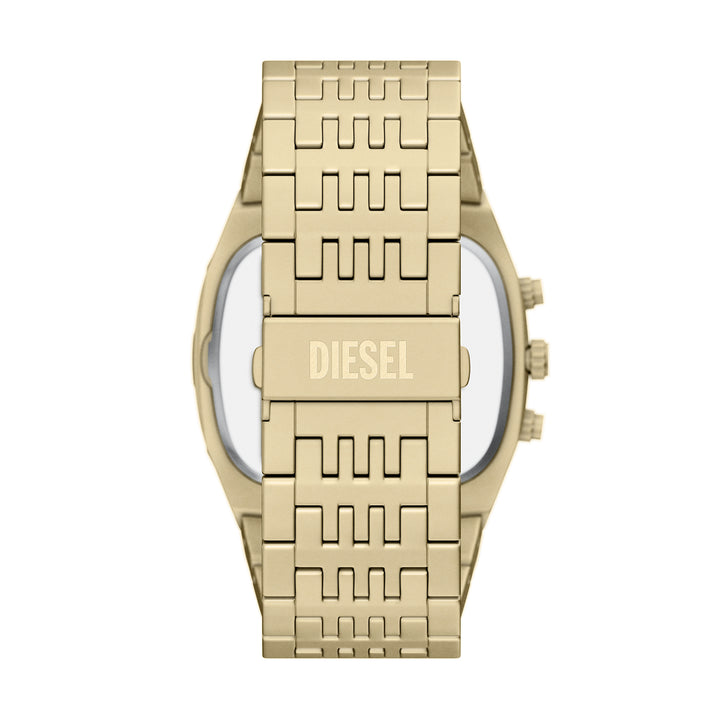 Diesel Men's Spiked Cushion Chronograph Gold-Tone Stainless Steel Watch