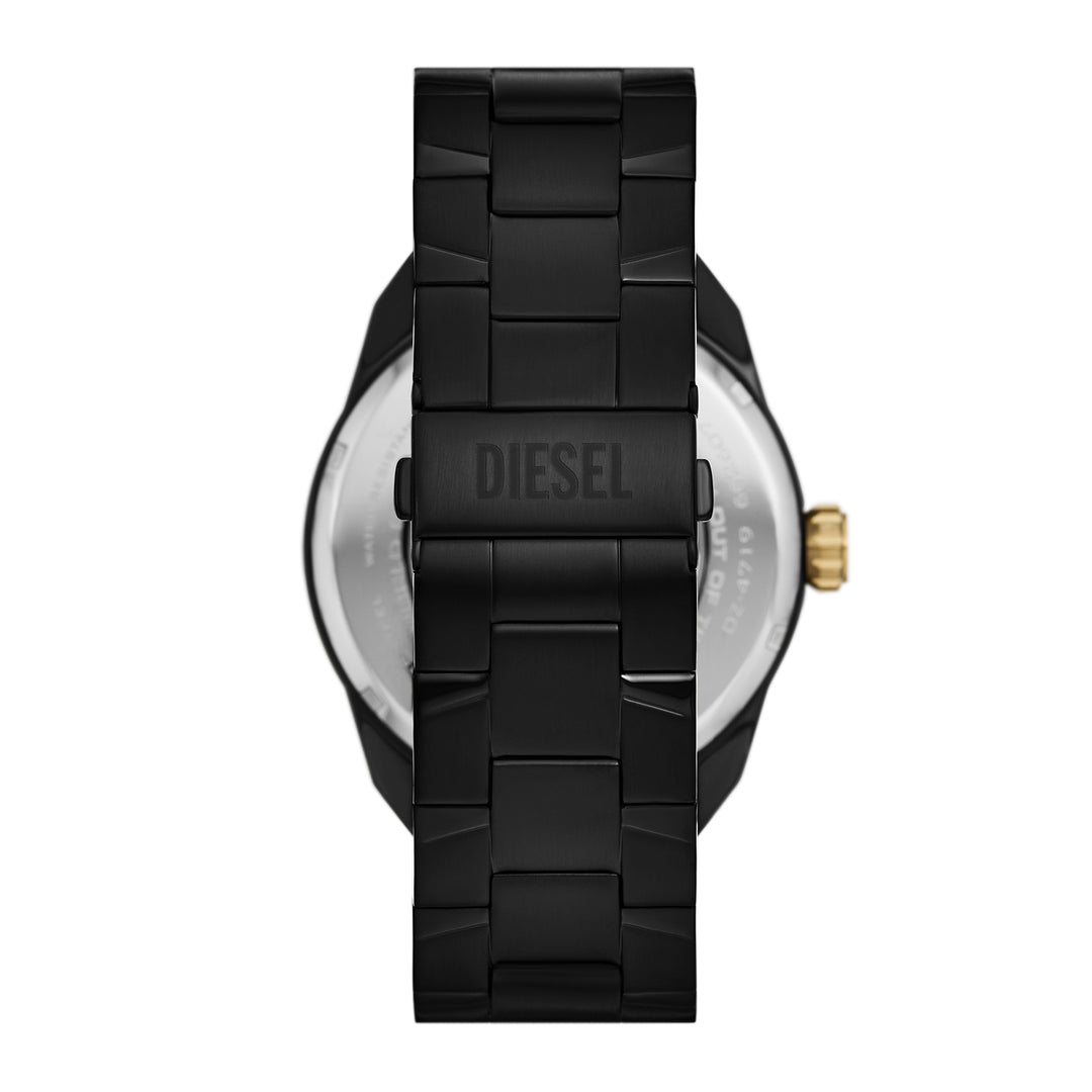 Diesel Men's Spiked Automatic Black Stainless Steel Watch