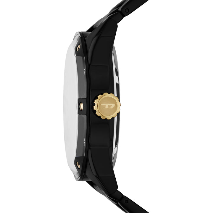Diesel Men's Spiked Automatic Black Stainless Steel Watch