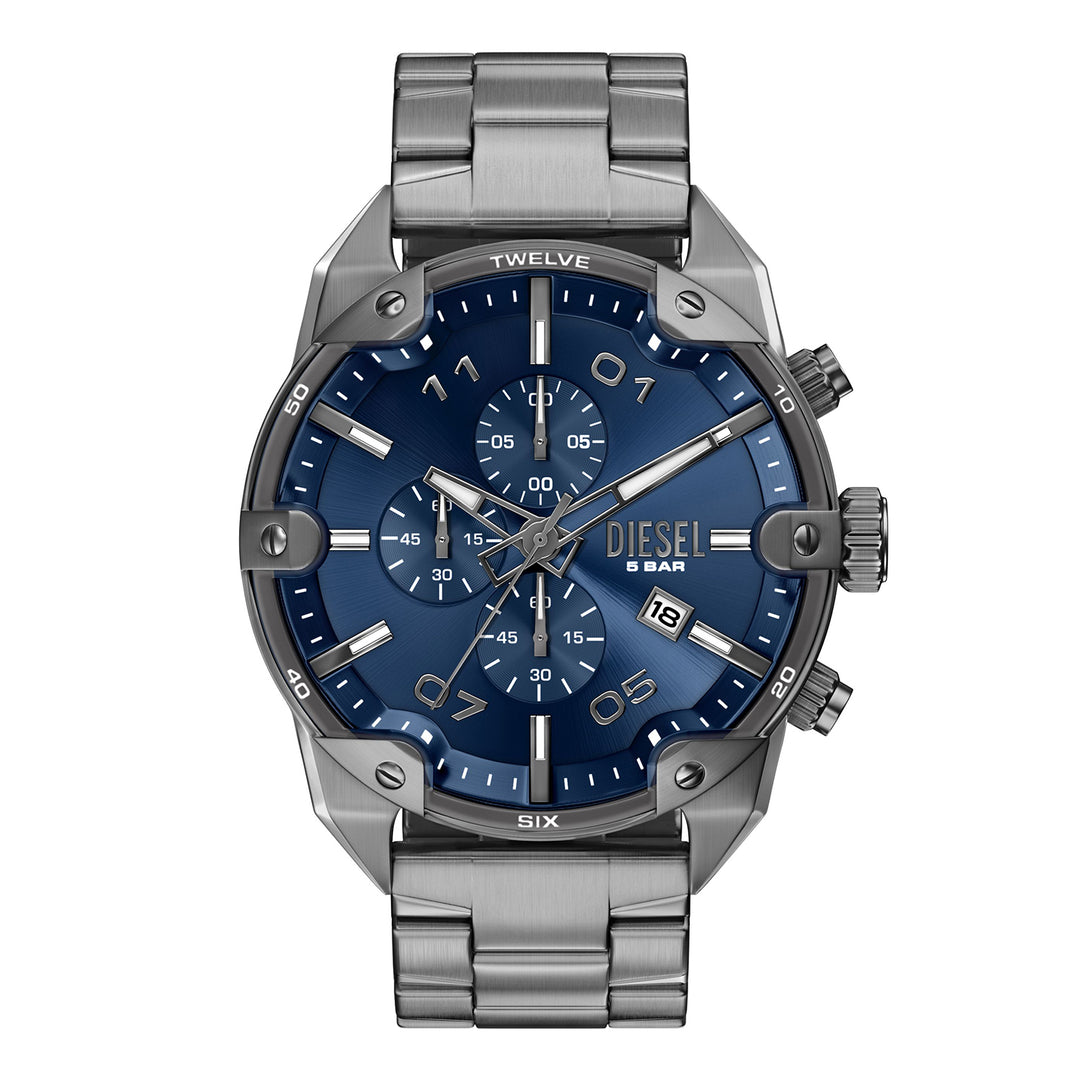 Diesel Men's Spiked Chronograph Gunmetal Stainless Steel Watch