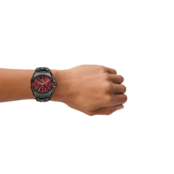 Diesel Men's D-Curve Chronograph Gunmetal Stainless Steel Watch