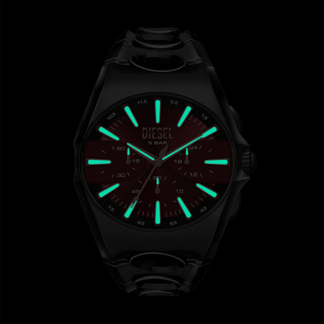 Diesel Men's D-Curve Chronograph Gunmetal Stainless Steel Watch