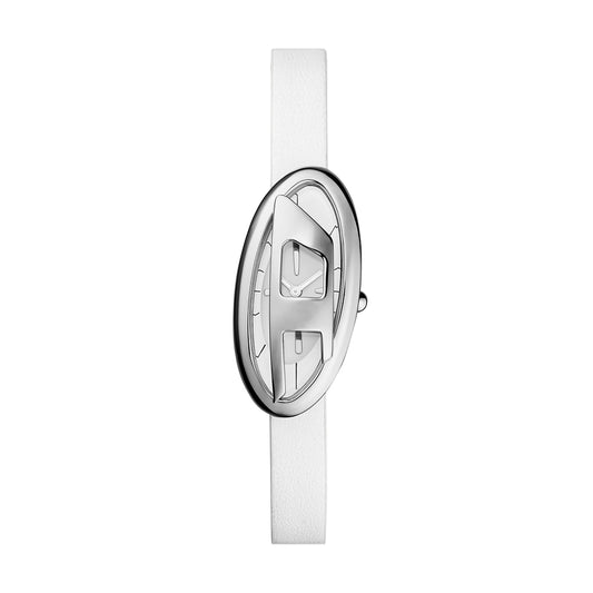 Diesel D-Era Two-Hand White Leather Watch
