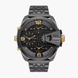 Diesel Uber Chief 2005 Three-Hand Gunmetal-Tone Stainless Steel Watch