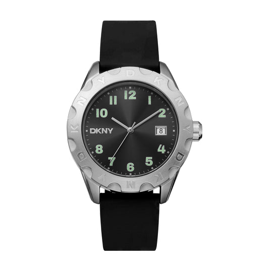 DKNY Everyday Men's Black Dial Silicone Strap Watch