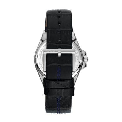 DKNY Everyday Men's Silver Dial Leather Strap Watch - DK1G047L0015