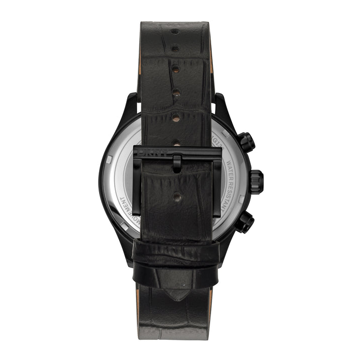 DKNY ACTIVE Men's Dark Green Dial Leather Strap Watch