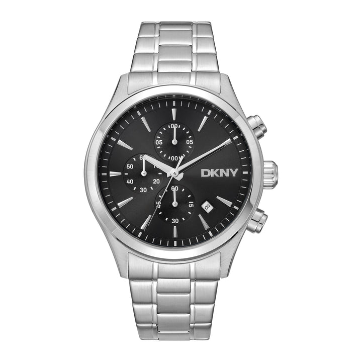 DKNY ACTIVE Men's Black Dial Stainless Steel Watch
