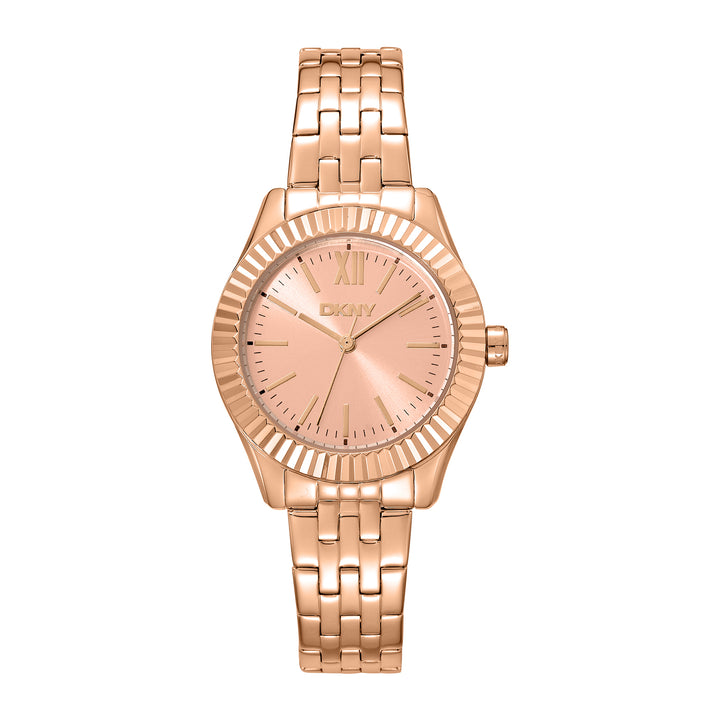 DKNY EVERYDAY Women's Rose Gold Dial Stainless Steel Watch