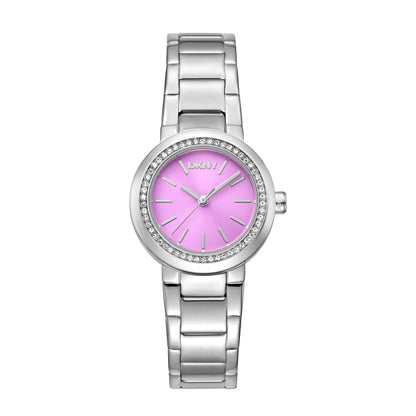 DKNY Everyday Women's Pink Dial Stainless Steel Watch - DK1L024M0125