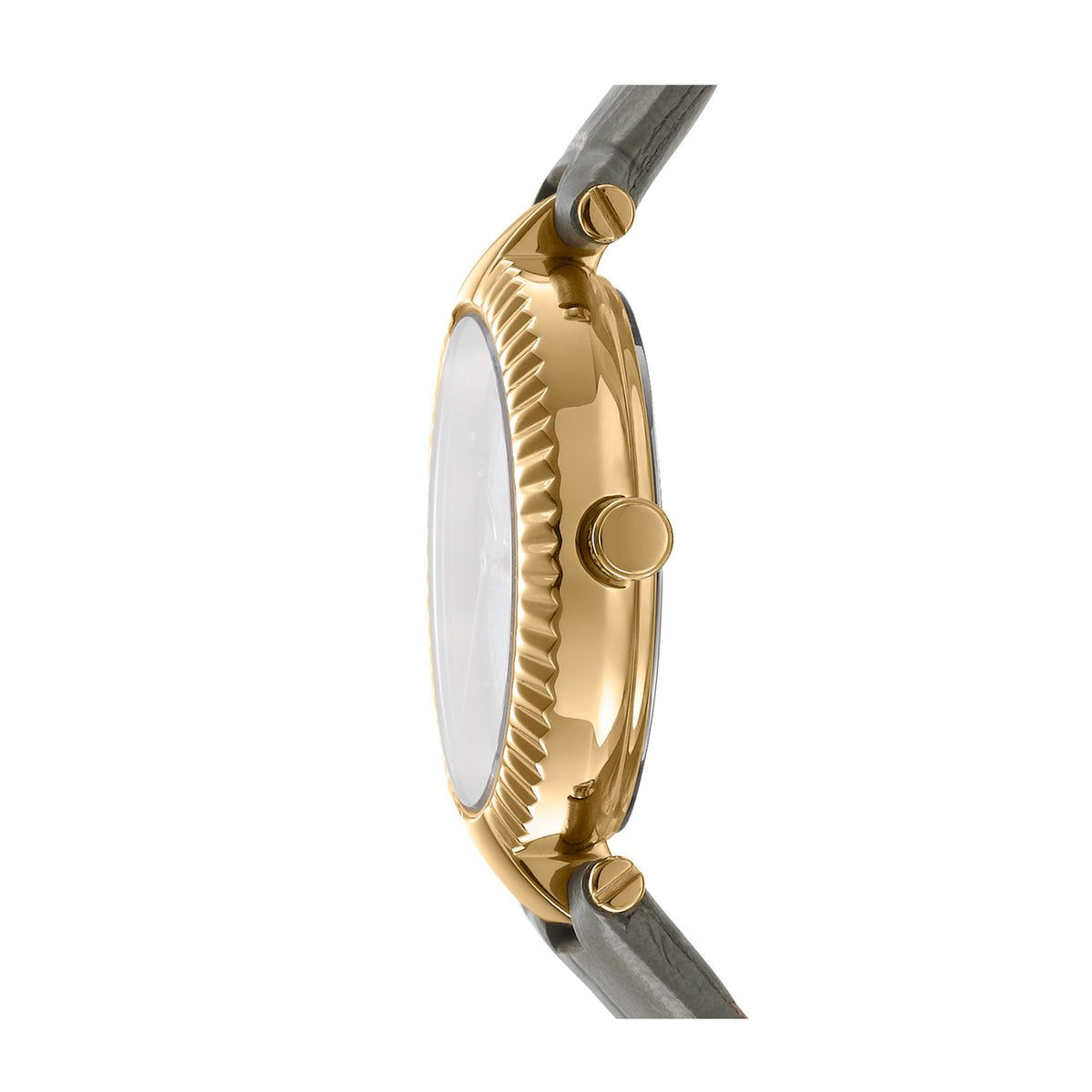 DKNY Evening Women's Silver Dial Leather Strap Watch