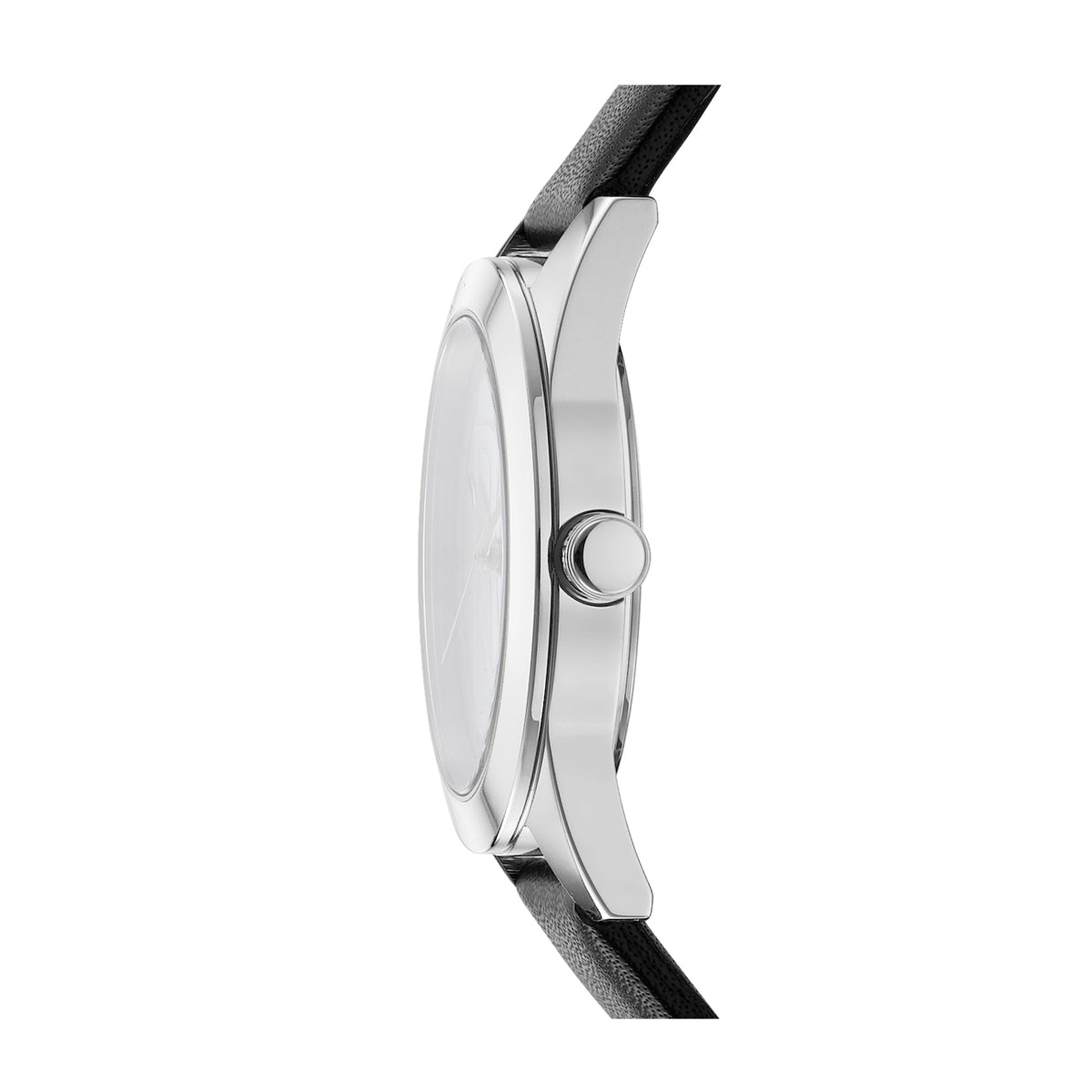 DKNY Logo Women's Silver Dial Leather Strap Watch - DK1L060L0015